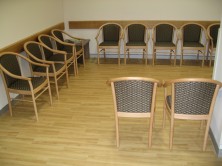 Manuela Timber Frame Waiting Room Chairs. Any Fabric Colour